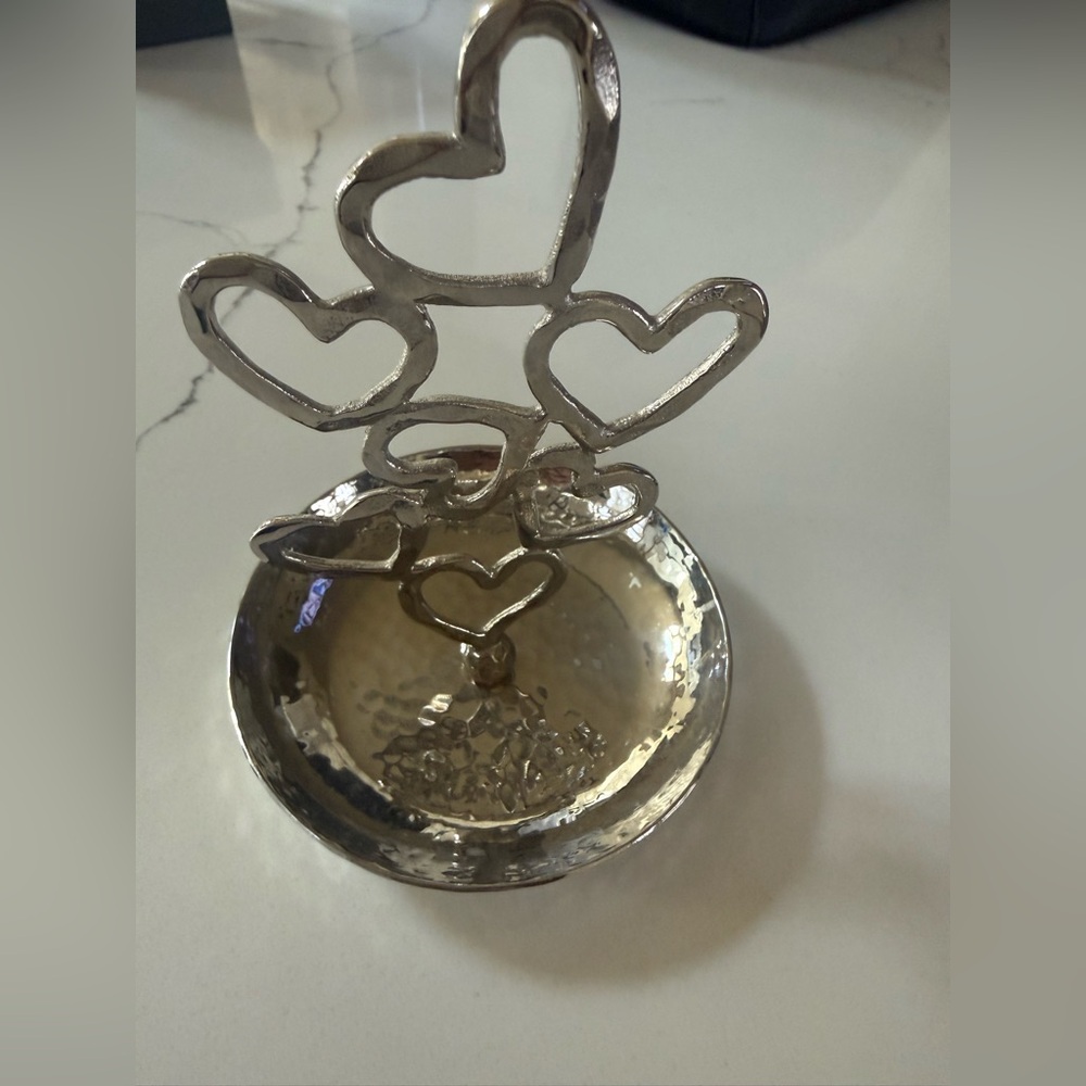 Silver Heart Trinket Dish